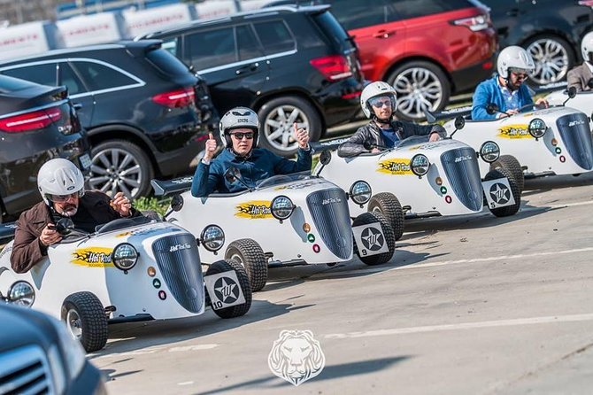 Bucharest: CityTour in one of a kind mini hot rod - The briefing explains the cars and the road rules
