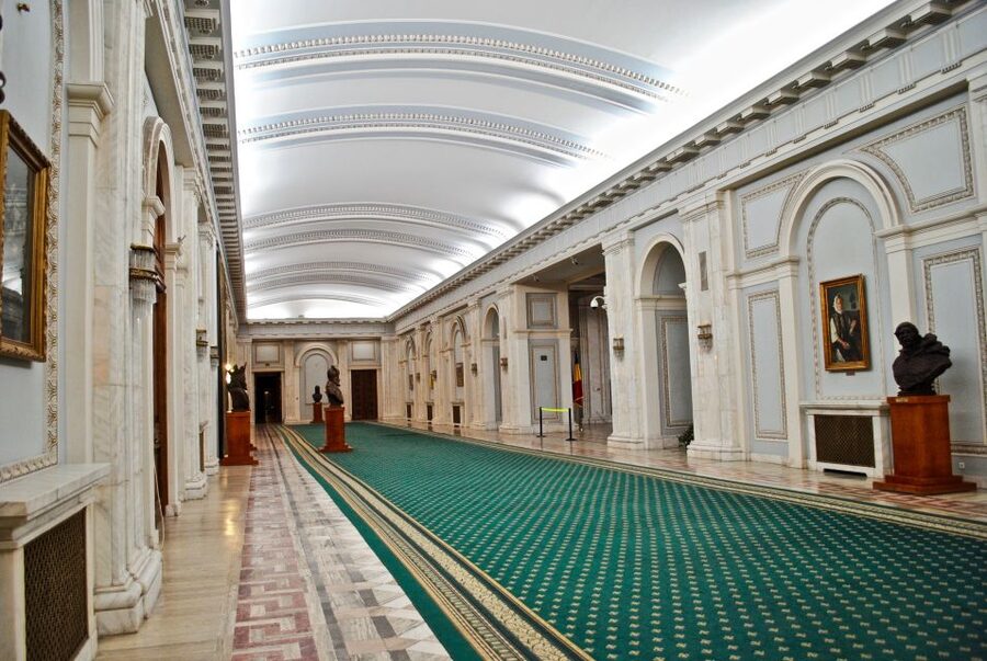 Bucharest: Parliament Palace Skip-the-line Ticket - The grand rooms and staircases on the upper levels