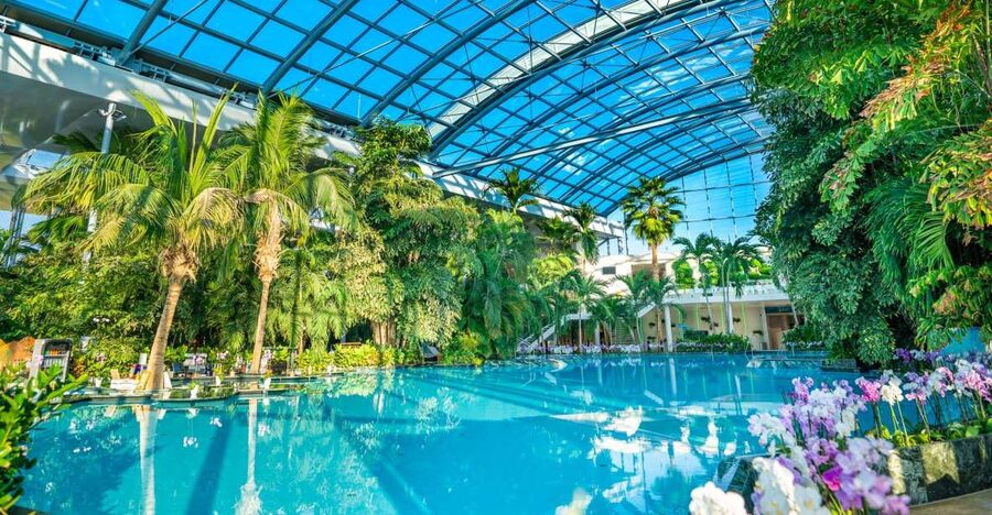 Bucharest: Therme Bucharest Entry Ticket and Transfer - Galaxy gives you slides, pools, and family energy