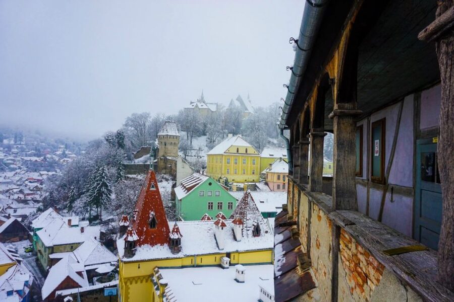 From Brasov – Red Line & City Tour Sighisoara UNESCO - Sighișoara’s Market Place and colored houses