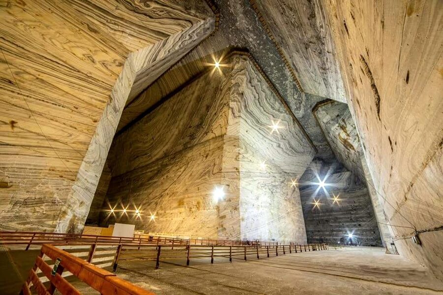 From Bucharest: Private Tour Salina Slanic: Salt Palace - Entering the salt palace