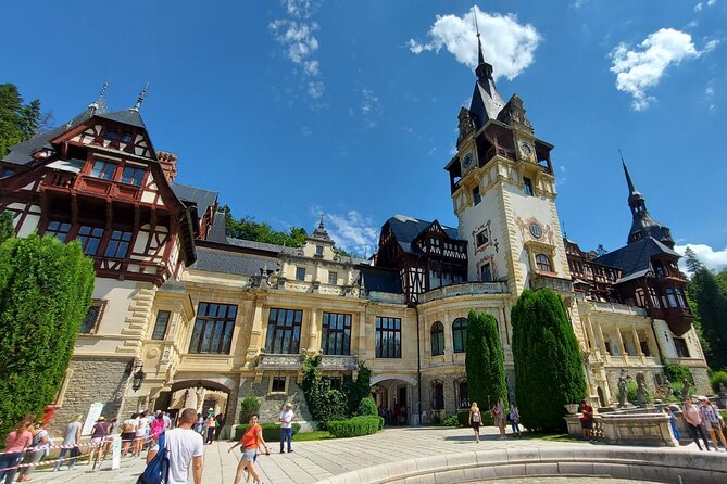 Peles Castle, Dracula Castle and Brasov old town - private tour from Bucharest - The Black Church adds depth to Brasov