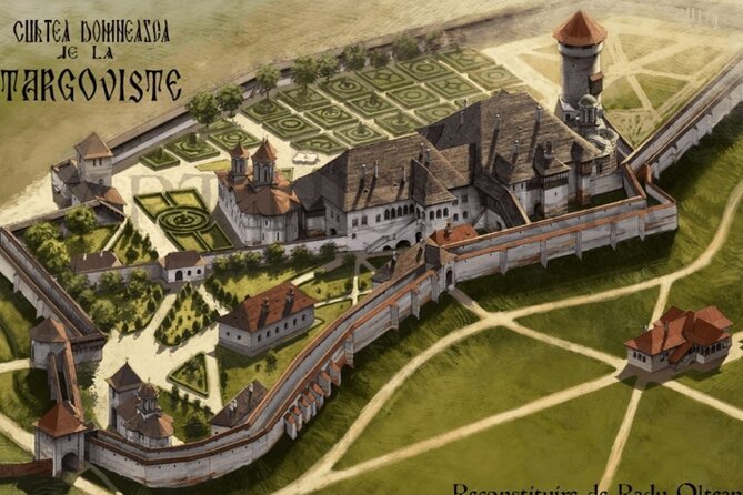 The Real Dracula's Castle in Targoviste, Winery and Dracula' Tomb - Chindia Tower and a view across the ruins
